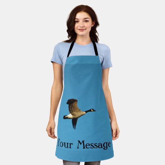 Canadese gans in vlucht schort (Gedragen)