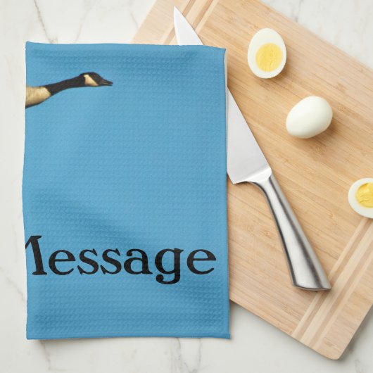 Canadese gans in vlucht theedoek (Quarter Fold)