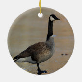 Canadese gans keramisch ornament (Achterkant)