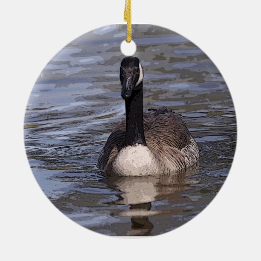 Canadese gans keramisch ornament (Achterkant)