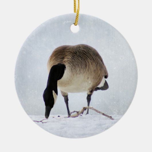 Canadese gans keramisch ornament (Voorkant)