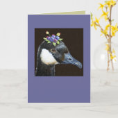 Canadese gans met blauwe bessenkaart kaart (Gele Bloem)