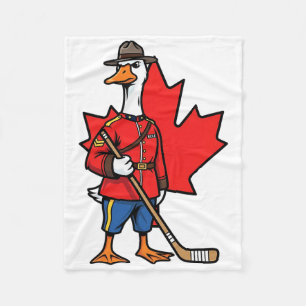 Canadese Gans Mountie Hockey Esdoornblad Canada  Fleece Deken