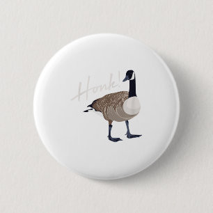 Canadese Gans T-shirt Toeter Grappig Schattig Voge Ronde Button 5,7 Cm