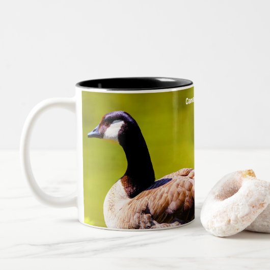 Canadese gans tweekleurige koffiemok (Met donut)