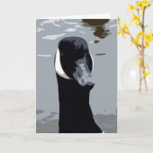 Canadese gans Verjaardagskaart Kaart (Gele Bloem)