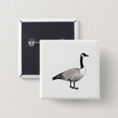 Canadese gans vierkante button 5,1 cm (Voorkant /achterkant)