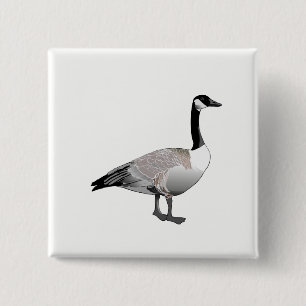 Canadese gans vierkante button 5,1 cm