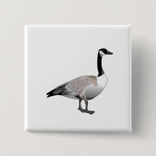 Canadese gans vierkante button 5,1 cm (Voorkant)