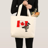 Canadese Gans & Vlag Grote Tote Bag (Voorkant (product))