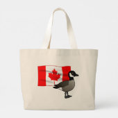 Canadese Gans & Vlag Grote Tote Bag (Achterkant)