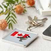 Canadese Gans & Vlag Sleutelhanger (Zijkant)