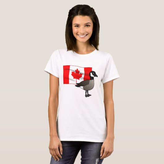 Canadese Gans & Vlag T-shirt (Voorkant volledig)