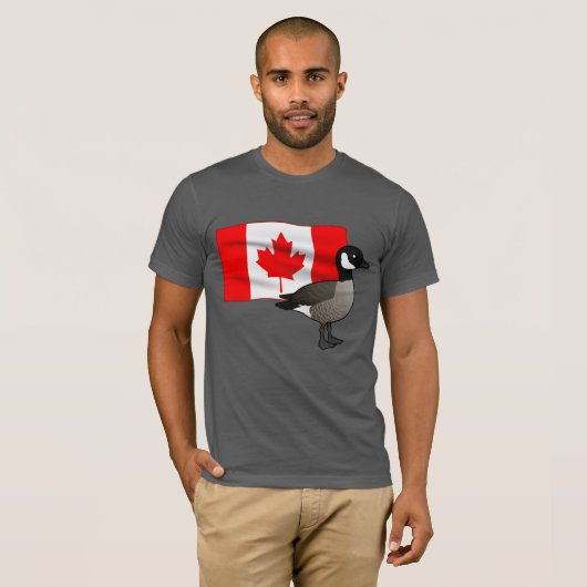 Canadese Gans & Vlag T-shirt (Voorkant volledig)