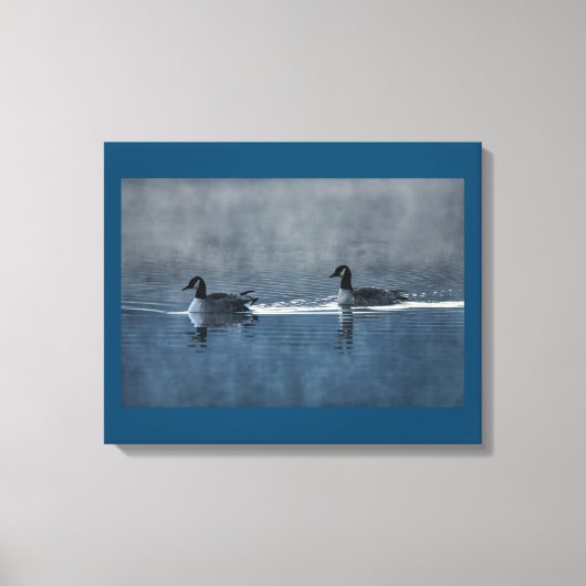 Canadese Ganzen aan het Meer Canvas Print (Voorkant)