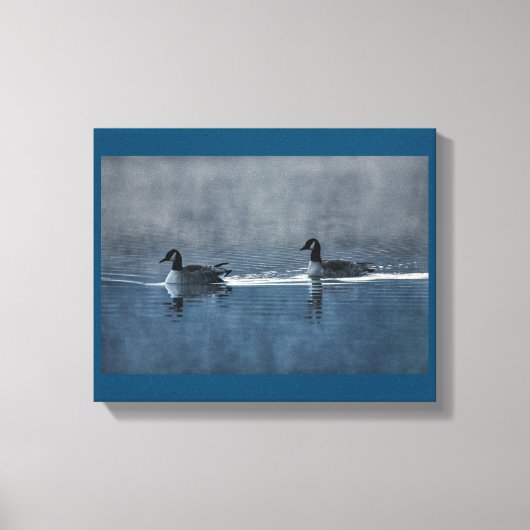 Canadese Ganzen aan het Meer Canvas Print (Voorkant)
