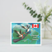 Canadese ganzen briefkaart (Staand voorkant)