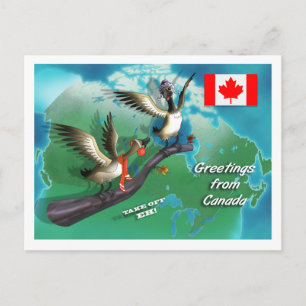Canadese ganzen briefkaart