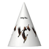 Canadese ganzen die in een kinder ontwerp van een  feesthoedjes (Voorkant)