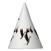 Canadese ganzen die in een kinder ontwerp van een  feesthoedjes (Rechts)