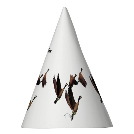 Canadese ganzen die in een kinder ontwerp van een  feesthoedjes (Rechts)