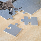 Canadese ganzen die op de Pond landen Legpuzzel (Zijkant)