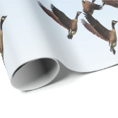 Canadese ganzen die samen een kinder ontwerp gebru cadeaupapier (Rol Hoek)