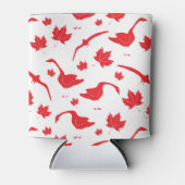 Canadese ganzen en esdoornbladeren - Canadese vlag Blikjeskoeler (Voorkant)