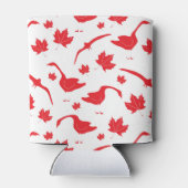Canadese ganzen en esdoornbladeren - Canadese vlag Blikjeskoeler (Achterkant)