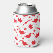 Canadese ganzen en esdoornbladeren - Canadese vlag Blikjeskoeler (Blikje Achterkant)