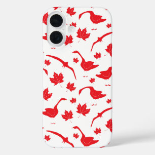 Canadese ganzen en esdoornbladeren - Canadese vlag iPhone 16 Hoesje