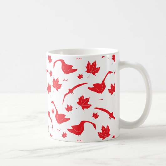 Canadese ganzen en esdoornbladeren - Canadese vlag Koffiemok (Rechts)