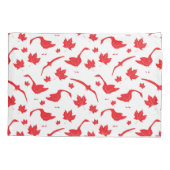 Canadese ganzen en esdoornbladeren - Canadese vlag Kussensloop (Achterkant)