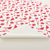 Canadese ganzen en esdoornbladeren - Canadese vlag Sherpa Deken (3/4)