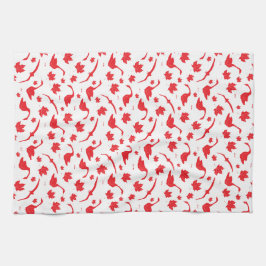 Canadese ganzen en esdoornbladeren - Canadese vlag Theedoek