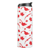 Canadese ganzen en esdoornbladeren - Canadese vlag Thermosbeker (Gedraaid links)