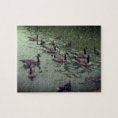 Canadese ganzen en Mallard Ducks Jigzaag Puzzle Legpuzzel (Horizontaal)