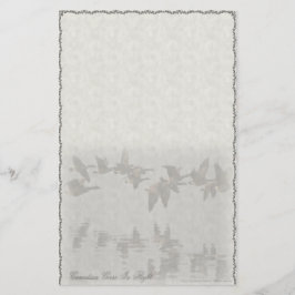 Canadese ganzen in aangepaste vliegserieën briefpapier