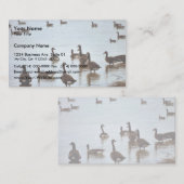 Canadese ganzen in een moerasgebied van Ohio Visitekaartje (Voorkant / Achterkant)