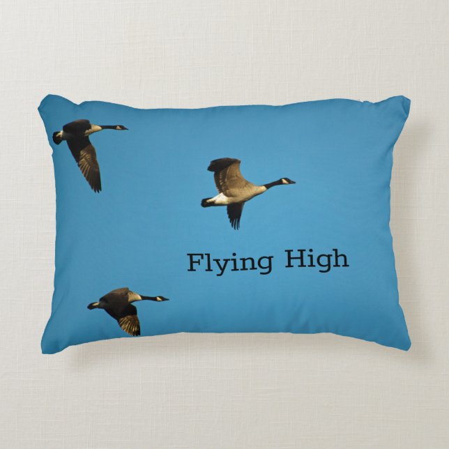 Canadese ganzen in vlucht accent kussen (Voorkant)