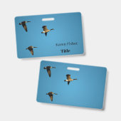 Canadese ganzen in vlucht badge (Voor- en achterkant)