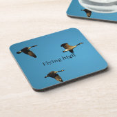 Canadese ganzen in vlucht bier onderzetter (Linkerzijde)