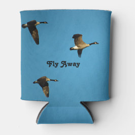 Canadese ganzen in vlucht blikjeskoeler