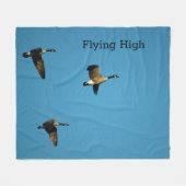 Canadese ganzen in vlucht fleece deken (Voorkant (Horizontaal))