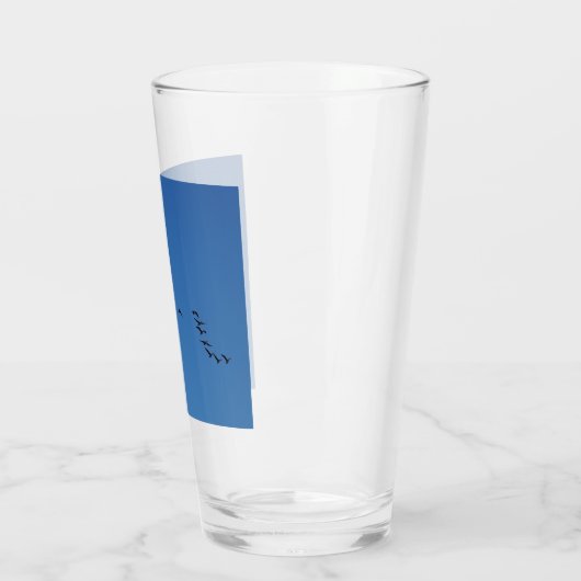 Canadese ganzen in vlucht glas (Links)