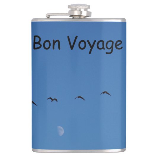 Canadese ganzen in vlucht heupfles (Voorkant)