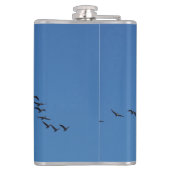 Canadese ganzen in vlucht heupfles (Achterkant)