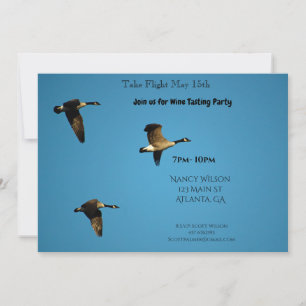 Canadese ganzen in vlucht kaart