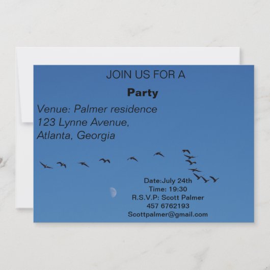 Canadese ganzen in vlucht kaart (Voorkant)