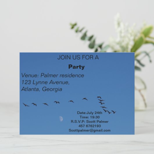 Canadese ganzen in vlucht kaart (Staand voorkant)